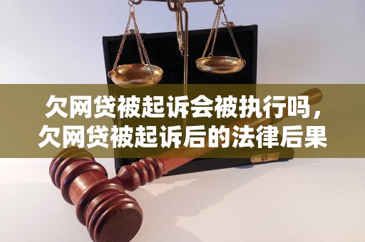 欠网贷被起诉会被执行吗，欠网贷被起诉后的法律后果及解决办法