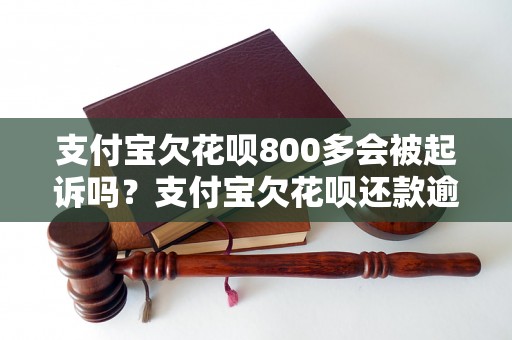 支付宝欠花呗800多会被起诉吗？支付宝欠花呗还款逾期如何处理？