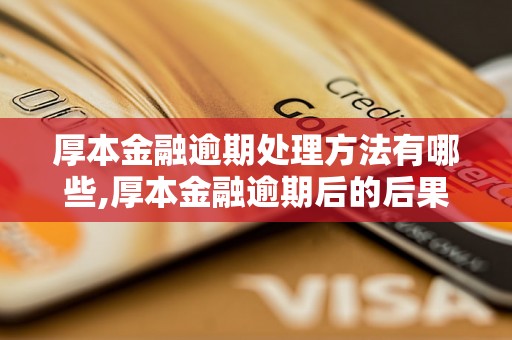 厚本金融逾期处理方法有哪些,厚本金融逾期后的后果及解决方案