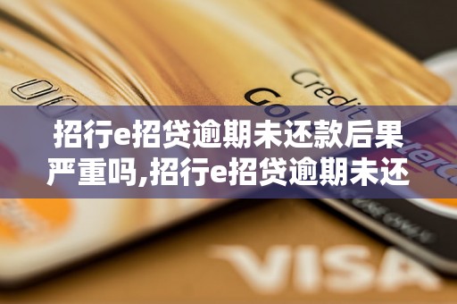 招行e招贷逾期未还款后果严重吗,招行e招贷逾期未还款会被起诉吗