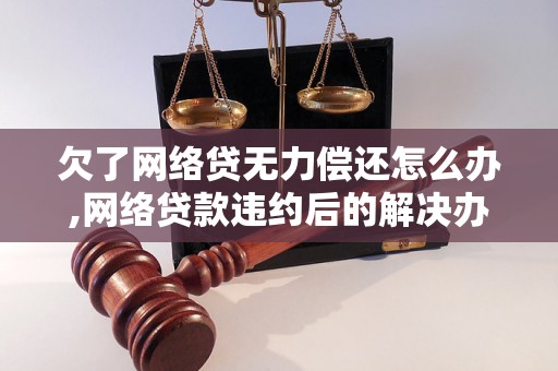 欠了网络贷无力偿还怎么办,网络贷款违约后的解决办法