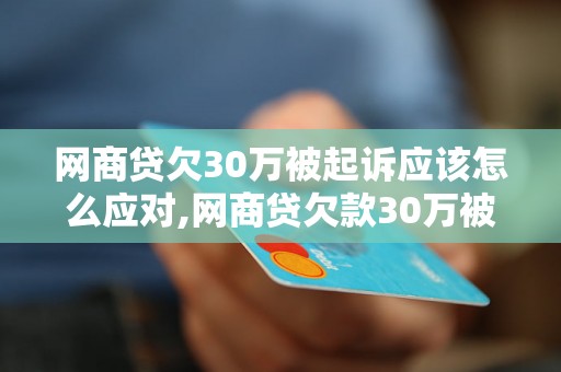 网商贷欠30万被起诉应该怎么应对,网商贷欠款30万被起诉后的解决办法