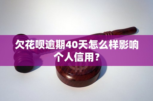 欠花呗逾期40天怎么样影响个人信用？