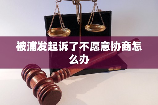 被浦发起诉了不愿意协商怎么办