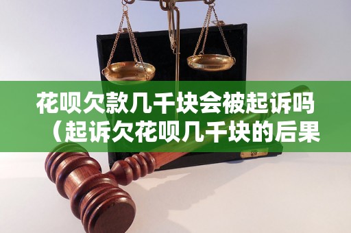 花呗欠款几千块会被起诉吗（起诉欠花呗几千块的后果）