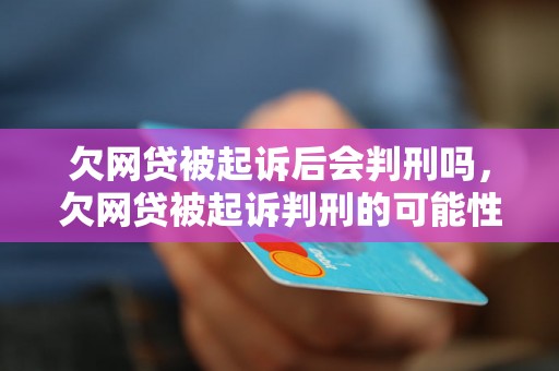 欠网贷被起诉后会判刑吗，欠网贷被起诉判刑的可能性大吗