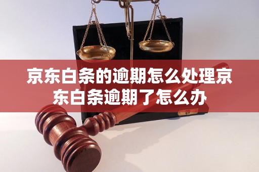 京东白条的逾期怎么处理京东白条逾期了怎么办