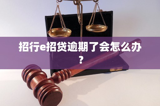 招行e招贷逾期了会怎么办？