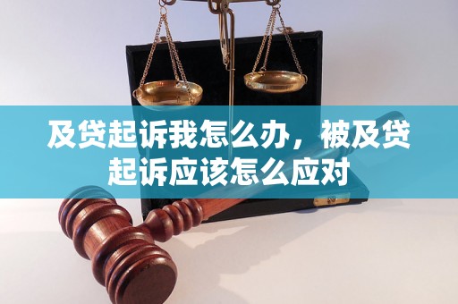 及贷起诉我怎么办，被及贷起诉应该怎么应对