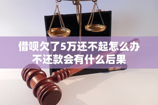 借呗欠了5万还不起怎么办不还款会有什么后果