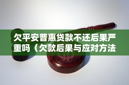 欠平安普惠贷款不还后果严重吗（欠款后果与应对方法）