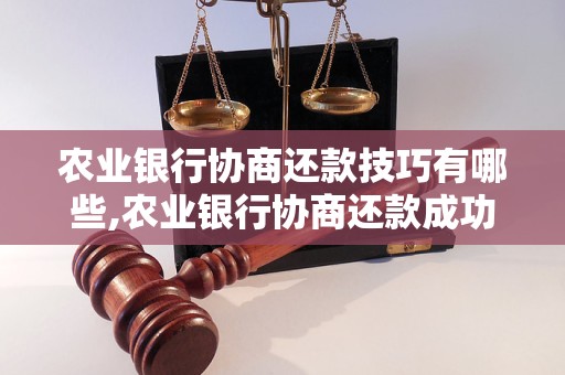 农业银行协商还款技巧有哪些,农业银行协商还款成功经验分享