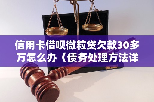 信用卡借呗微粒贷欠款30多万怎么办（债务处理方法详解）