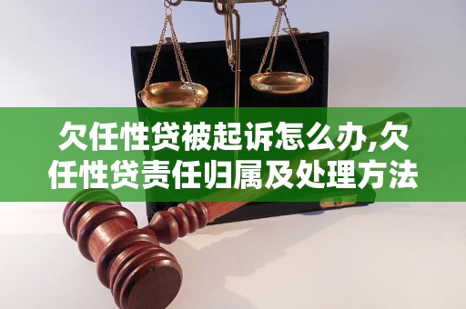 欠任性贷被起诉怎么办,欠任性贷责任归属及处理方法