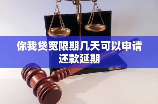 你我贷宽限期几天可以申请还款延期