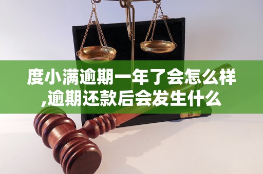 度小满逾期一年了会怎么样,逾期还款后会发生什么