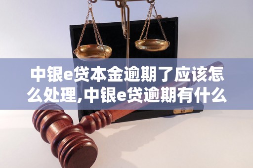 中银e贷本金逾期了应该怎么处理,中银e贷逾期有什么后果