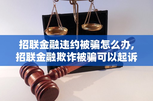 招联金融违约被骗怎么办,招联金融欺诈被骗可以起诉吗