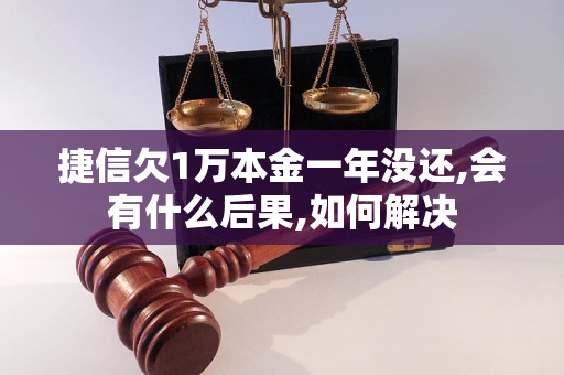 捷信欠1万本金一年没还,会有什么后果,如何解决