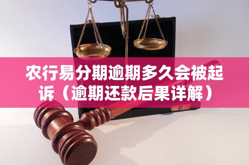 农行易分期逾期多久会被起诉（逾期还款后果详解）