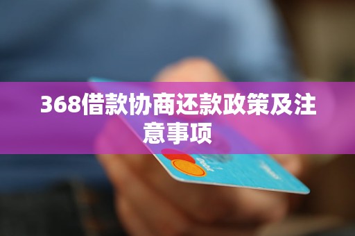 368借款协商还款政策及注意事项