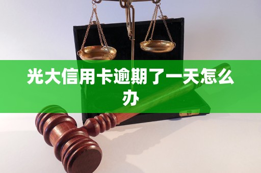 光大信用卡逾期了一天怎么办