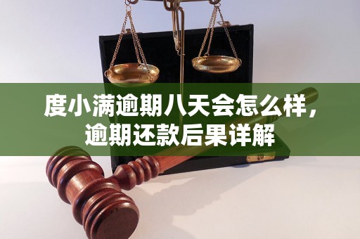 度小满逾期八天会怎么样，逾期还款后果详解