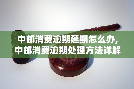 中邮消费逾期延期怎么办,中邮消费逾期处理方法详解