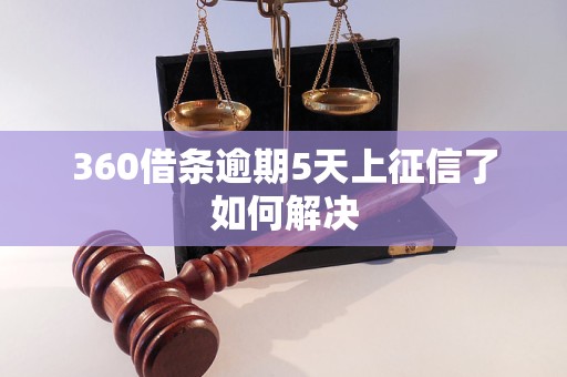 360借条逾期5天上征信了如何解决