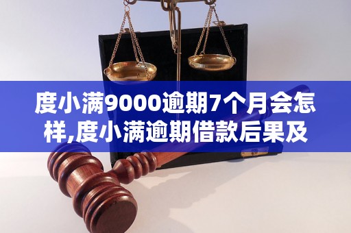 度小满9000逾期7个月会怎样,度小满逾期借款后果及处理办法