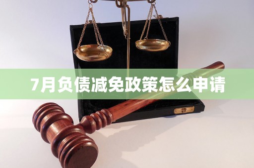 7月负债减免政策怎么申请