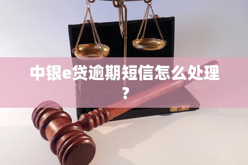 中银e贷逾期短信怎么处理？