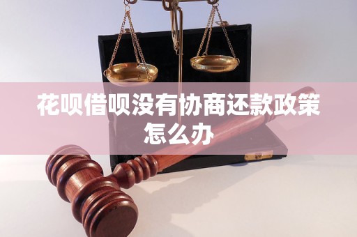 花呗借呗没有协商还款政策怎么办