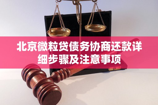 北京微粒贷债务协商还款详细步骤及注意事项