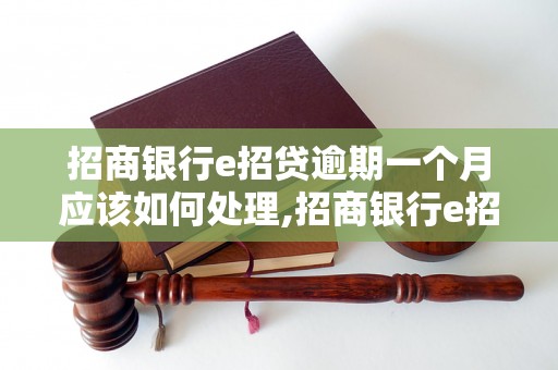 招商银行e招贷逾期一个月应该如何处理,招商银行e招贷逾期一个月后果如何