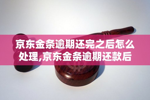 京东金条逾期还完之后怎么处理,京东金条逾期还款后的后续流程