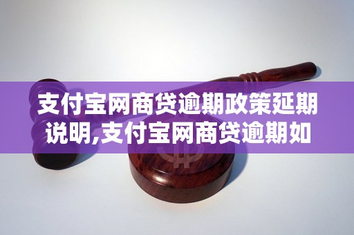 支付宝网商贷逾期政策延期说明,支付宝网商贷逾期如何延期还款