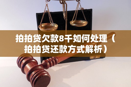 拍拍贷欠款8千如何处理（拍拍贷还款方式解析）