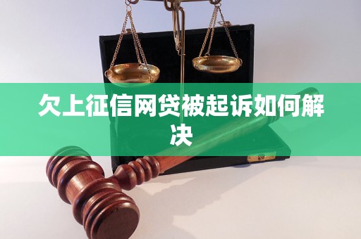 欠上征信网贷被起诉如何解决