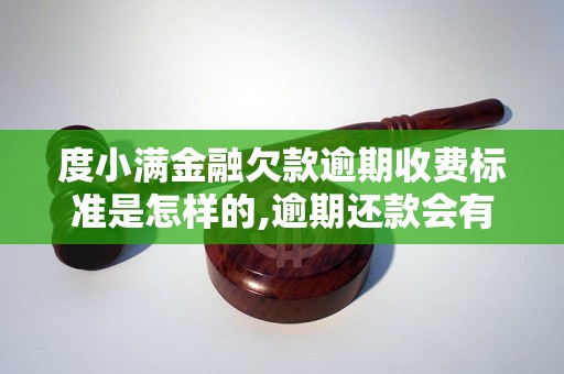 度小满金融欠款逾期收费标准是怎样的,逾期还款会有哪些后果