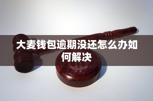 大麦钱包逾期没还怎么办如何解决