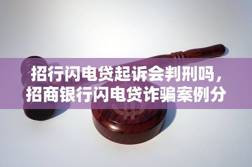 招行闪电贷起诉会判刑吗，招商银行闪电贷诈骗案例分析