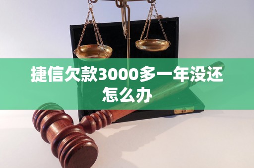 捷信欠款3000多一年没还怎么办