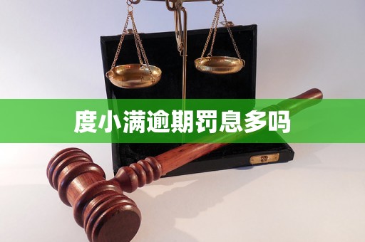 度小满逾期罚息多吗