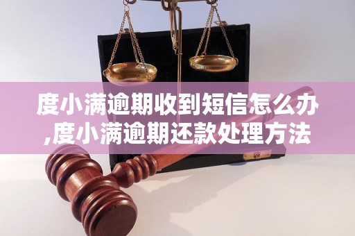 度小满逾期收到短信怎么办,度小满逾期还款处理方法