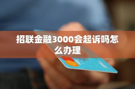 招联金融3000会起诉吗怎么办理