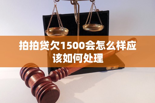 拍拍贷欠1500会怎么样应该如何处理