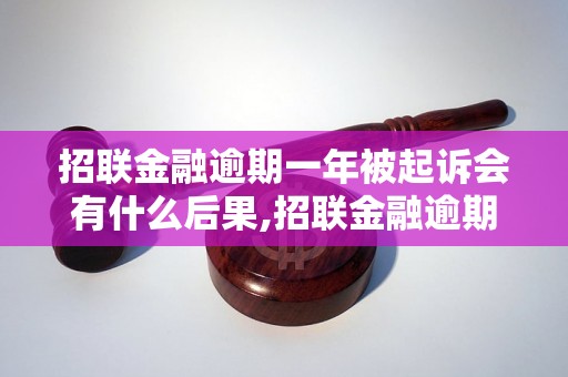 招联金融逾期一年被起诉会有什么后果,招联金融逾期一年被起诉的处理方式