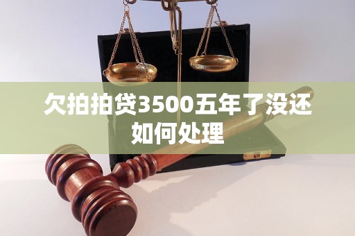 欠拍拍贷3500五年了没还如何处理