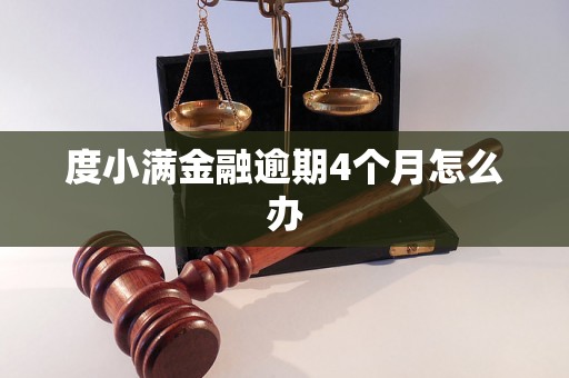 度小满金融逾期4个月怎么办